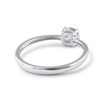 Sterling Silver 5mm Round Cut Basket Setting CZ Ring