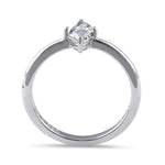 Sterling Silver 4X8mm Marquise Cut CZ Ring