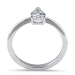 Sterling Silver 5X7mm Pear Cut CZ Ring