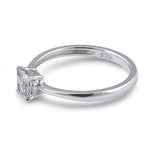 Sterling Silver 5X5mm Octagon Step Cut CZ Ring