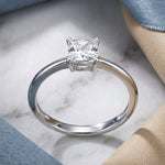 Sterling Silver 5X5mm Octagon Step Cut CZ Ring