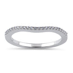 Sterling Silver Thin Clear CZ Curve Ring