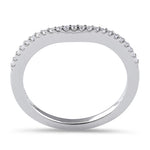 Sterling Silver Thin Clear CZ Curve Ring