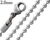 Stainless Steel Bead Chain Necklace 2MM