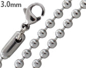 Stainless Steel Bead Chain Necklace 3MM