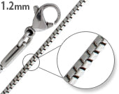Stainless Steel Box Chain Necklace 1.2 MM
