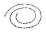 Stainless Steel Dogtag Bead Chain Necklace 2mm