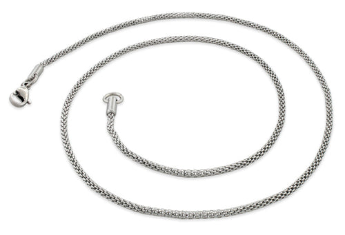Stainless Steel Snake Skin Mesh Chain Necklace 1.9 MM