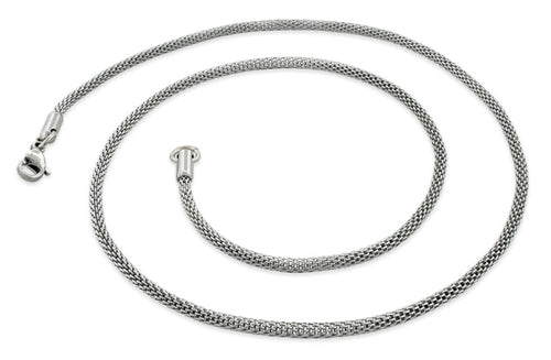 Stainless Steel Snake Skin Mesh Chain Necklace 2.4 MM
