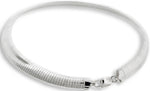 Sterling Silver 8" Dome Omega Chain Bracelet 10mm