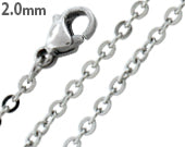 Stainless Steel Flat Rollo Chain Necklace 2MM
