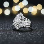 Sterling Silver Marquise CZ Engagement Ring