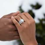 Sterling Silver Clear Marquise CZ Set Ring