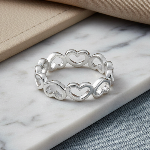 Sterling Silver Multiple Heart Ring
