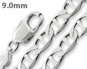Sterling Silver Flat Marina Chain 9.0MM