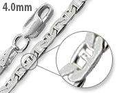 Sterling Silver Flat Marina Chain 4.0MM