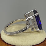 Sterling Silver Radiant Purple CZ Ring
