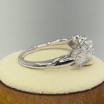 Sterling Silver Elegant Five-Stone Oval Iridescent CZ Ring