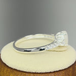 Sterling Silver Oval Mother of Pearl CZ Ring