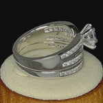 Sterling Silver 2-piece Engagement Set CZ Ring
