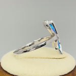 Sterling Silver Dragonfly Lab Opal Ring