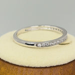 Sterling Silver Clear CZ Thin Band Ring
