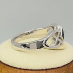 Sterling Silver Synthetic Black Onyx Celtic Ring