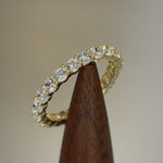 Solid 14K Yellow Gold 3.0mm CZ Band Ring