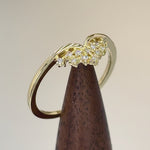 Solid 14K Yellow Gold Crown 0.12 ct. Diamond Ring