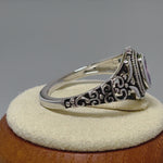 Sterling Silver Austere Amethyst-tone CZ Ring