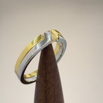 Sterling Silver Puzzle Gold Plated Two-Tone Ring