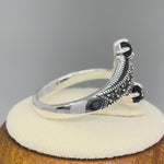 Sterling Silver Black Onyx Marcasite Ring