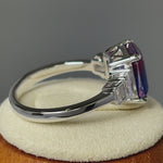 Sterling Silver Bi-color Purple Pink Ombre CZ Ring