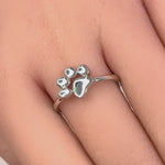 Sterling Silver Dog Paw Ring