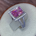 Sterling Silver Pink CZ Ring