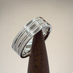 Sterling Silver Double Line Wedding Band