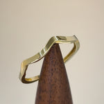 Solid 14K Yellow Gold Wave Ring