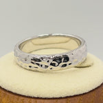 Sterling Silver 4.7mm Hammered Ring
