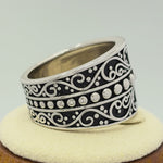 Sterling Silver Curl Vines Ring