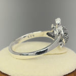 Sterling Silver Tiny Turtle Marcasite Ring