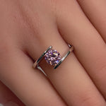 Sterling Silver Pink CZ Ring