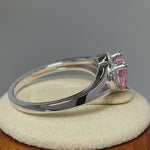 Sterling Silver Heart Pink CZ Ring