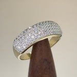 Solid 14K Yellow Gold Pave CZ Ring