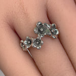 Sterling Silver Flowers Ring