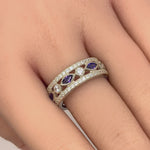 Sterling Silver Purple CZ Eternity Ring
