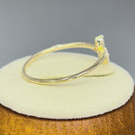 Solid 14K Yellow Gold Cross Marquise Cut CZ Ring