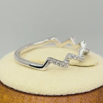Sterling Silver Zig Zag CZ Ring
