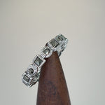 Sterling Silver Stackable Eternity Marcasite Ring