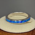 Sterling Silver Seamless Lab Opal Ring