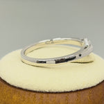 Sterling Silver Hammered Shared Hoop Ring